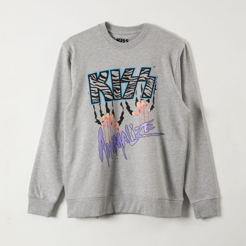 Poleron Cerrado Mujer Logo Gris Kiss