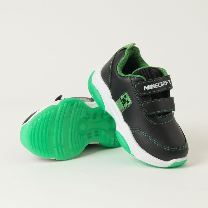 Zapatilla Con Luces Niño Standing Creeper Negro Minecraft-3