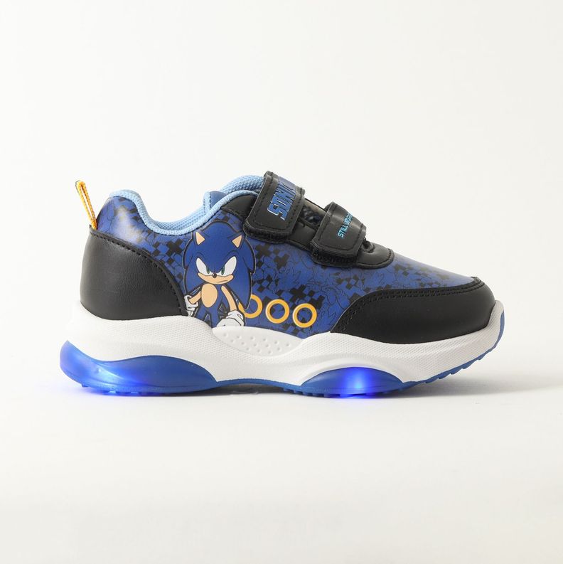 Zapatilla Con Luces Niño Serious Azul Sonic-0