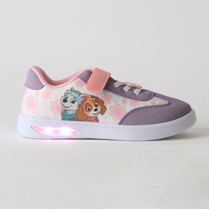 Zapatilla Luces Nina Velcro Everest & Skye Morado Paw Patrol 22