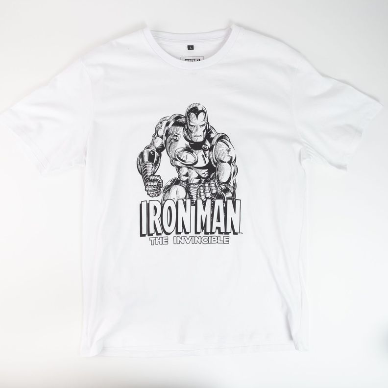 Polera Hombre  Marvel Iron Man Blanco-0