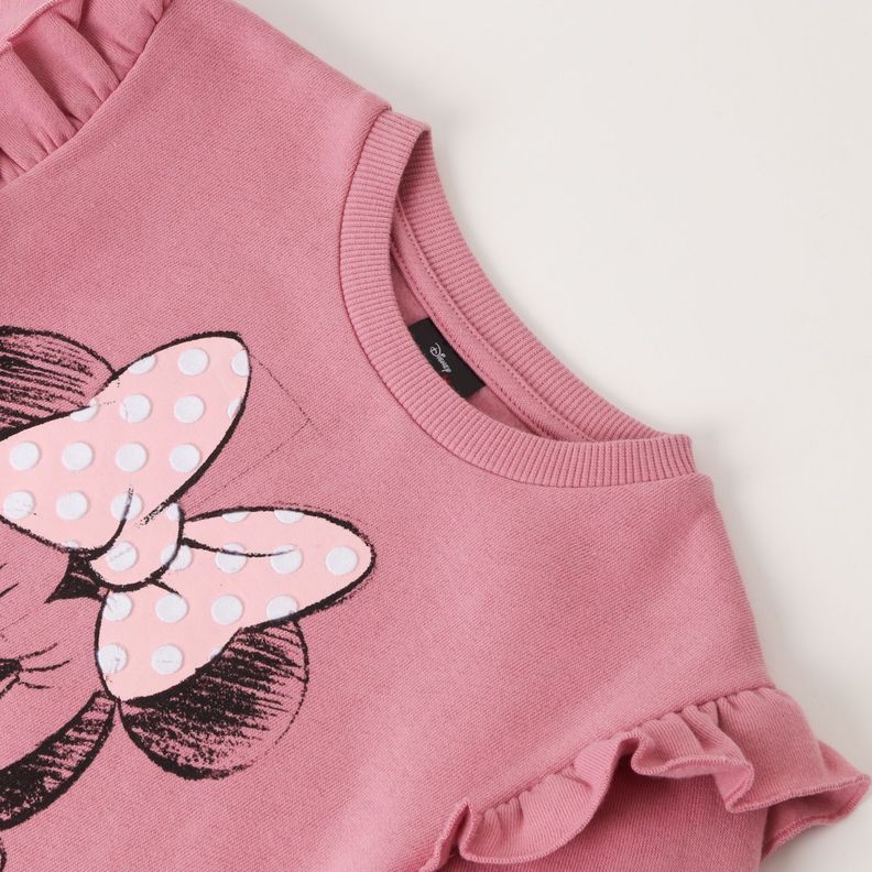 Poleron Cerrado Niña Minnie Sparkle Rosado Disney-1