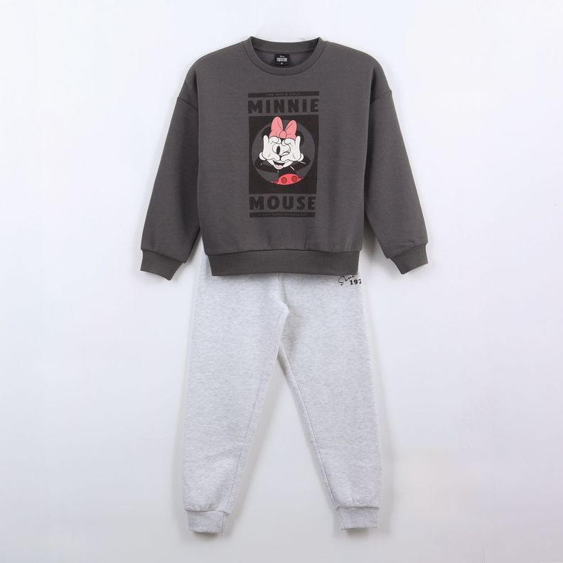 Conjunto Buzo Nina Vuelos Minnie Mouse Gris Disney