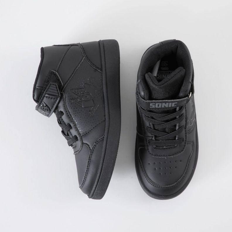 Zapatilla Escolar Niño Caña Negro Sonic-2