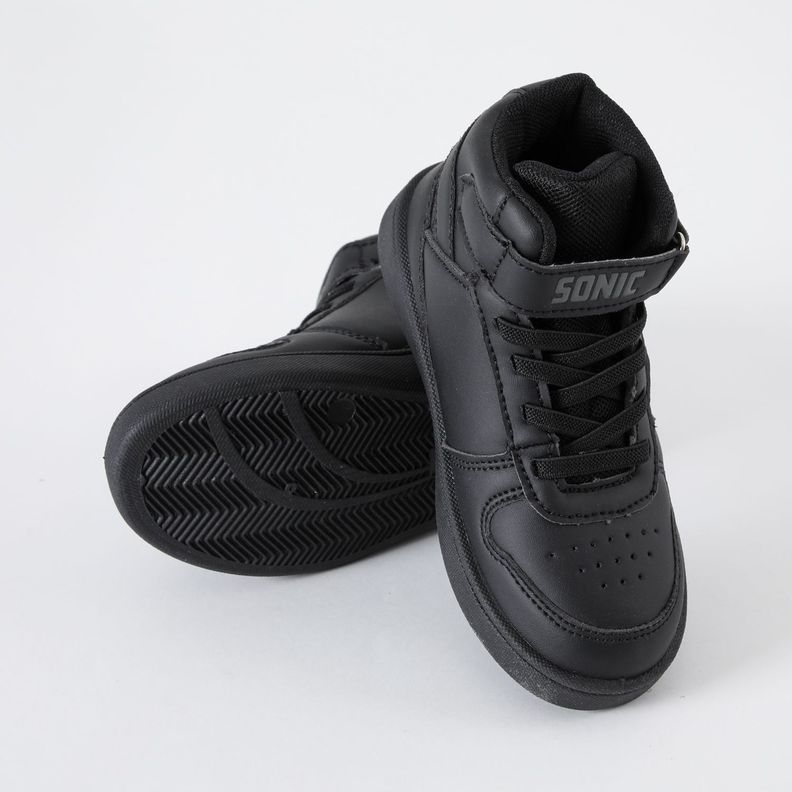 Zapatilla Escolar Niño Caña Negro Sonic-3