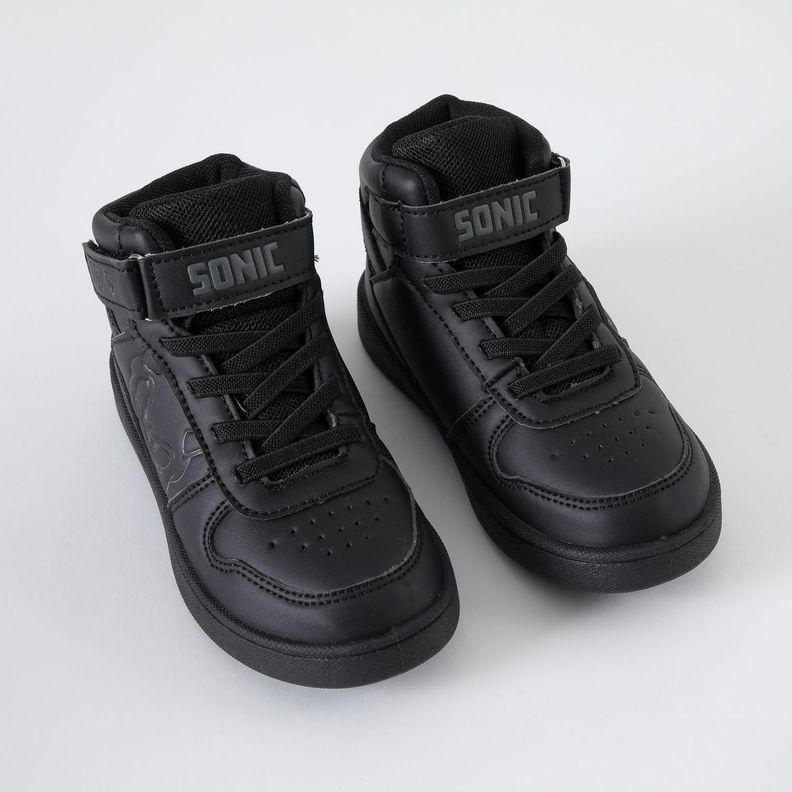 Zapatilla Escolar Niño Caña Negro Sonic-1