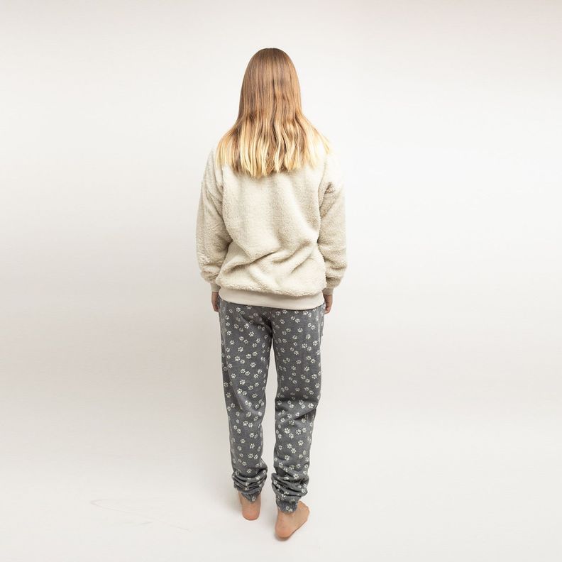 Pijama Mujer 101 Dalmatas Jugando Gris Disney-1