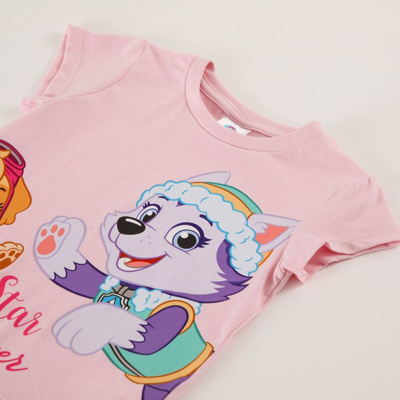 Pijama Corto Niña Star Rosado Paw Patrol-1