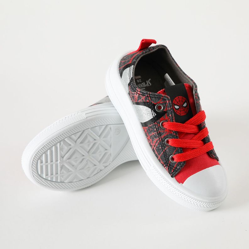Zapatilla Lona Niño Oscuridad Spiderman Rojo Marvel-2