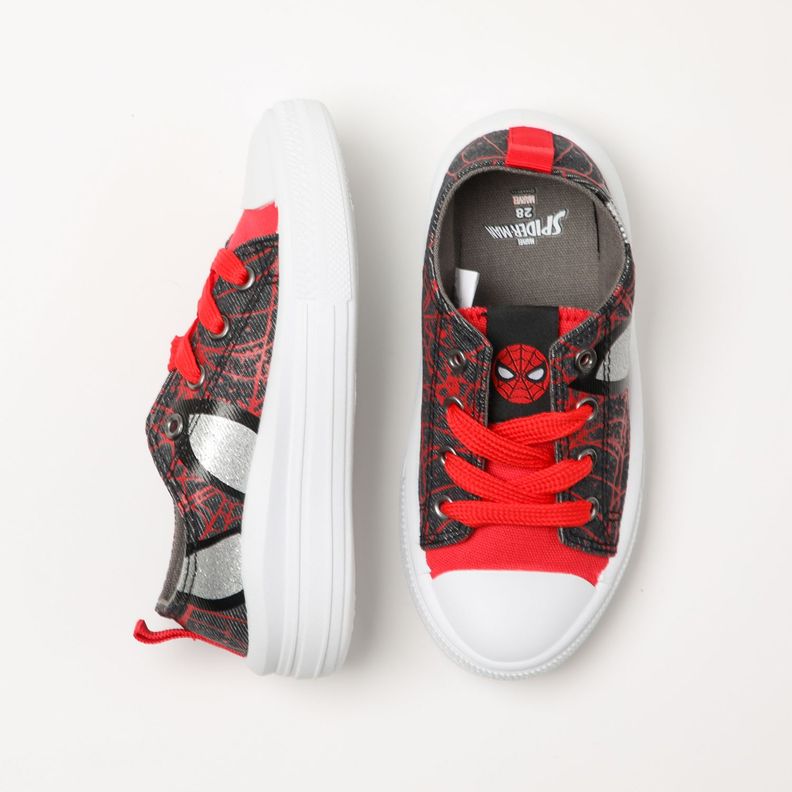 Zapatilla Lona Niño Oscuridad Spiderman Rojo Marvel-3