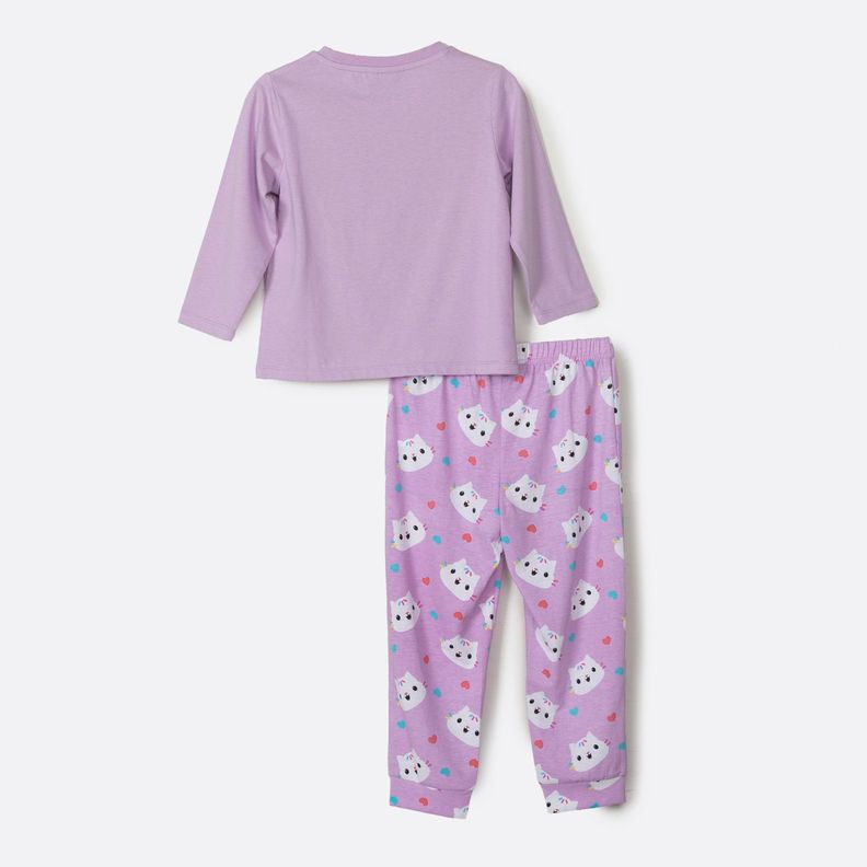 Pijama Largo Niña Personaje Gabby Dollhouse Morado-1