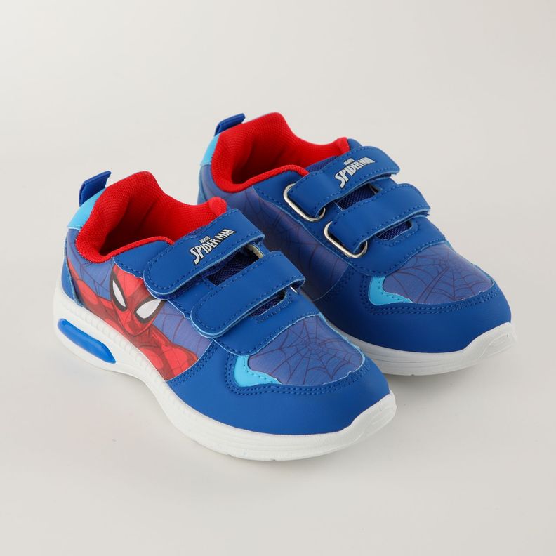 Zapatilla Con Luces Niño Cuerpo Spiderman Azul Marvel-1