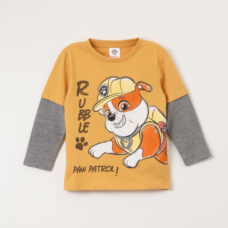 Polera Manga Larga Niño Rubble Cafè Paw Patrol-0
