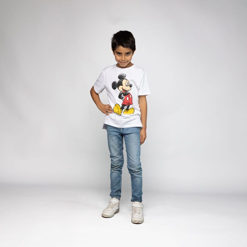 Polera Niño Mickey Clasico Blanco Disney-0