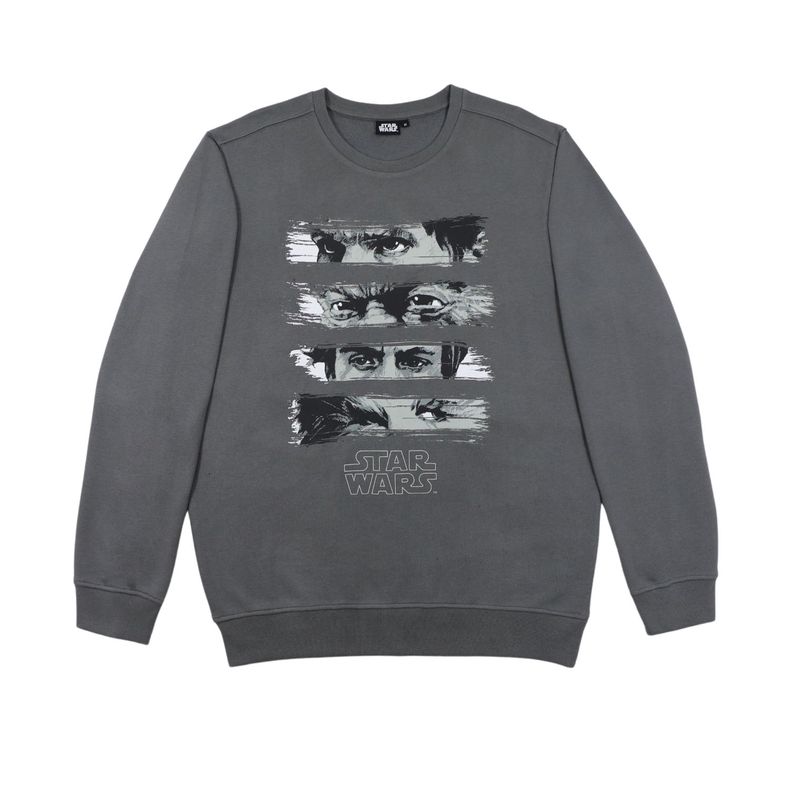 Poleron Hombre Logo Gris Star Wars-0
