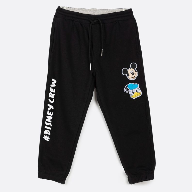 Pantalon de Buzo Niño Mickey y Donald Negro Disney-0