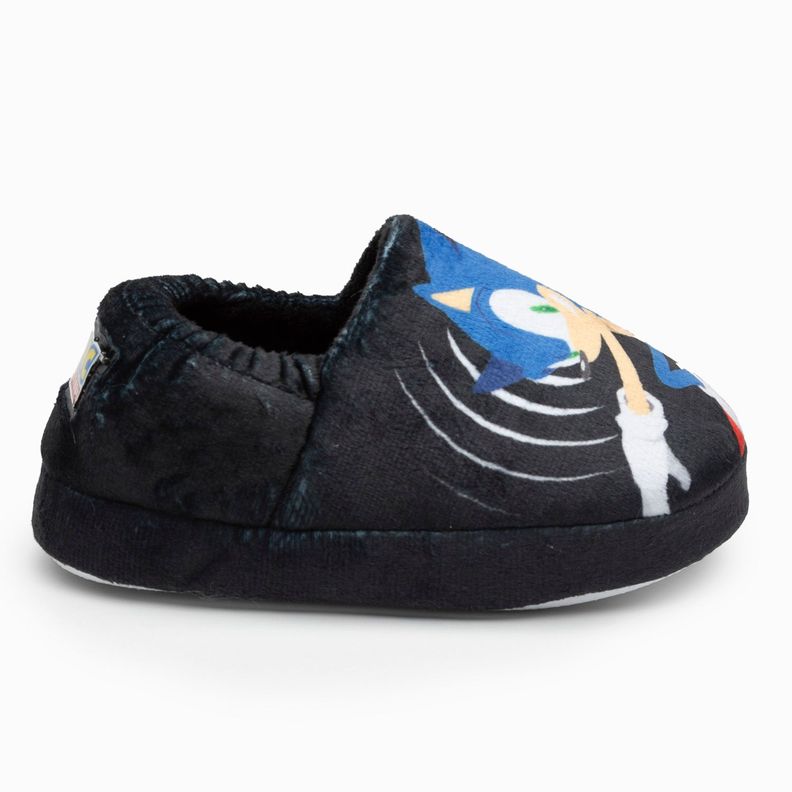 Pantufla Niño Grande Negro Sonic-3