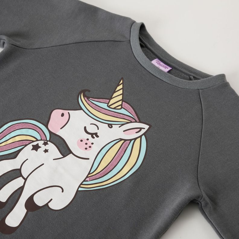 Conjunto Niña Cute Gris Unicornio-1