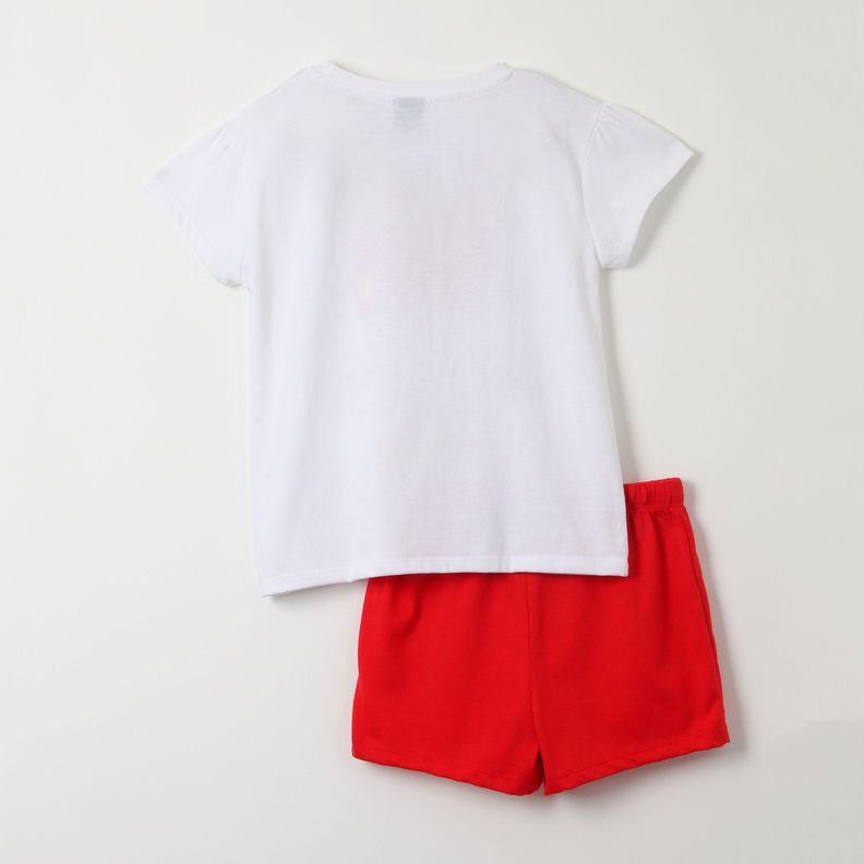 Pijama Corto Niña Minnie Cinta Blanco Disney-3