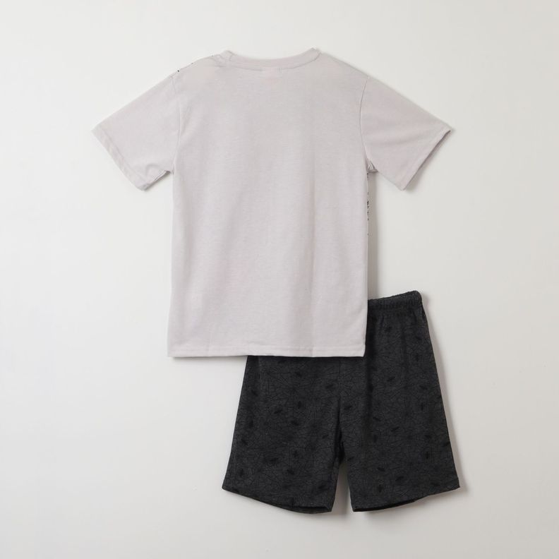 Pijama Corto Niño Spiderman Comics Gris Marvel-3