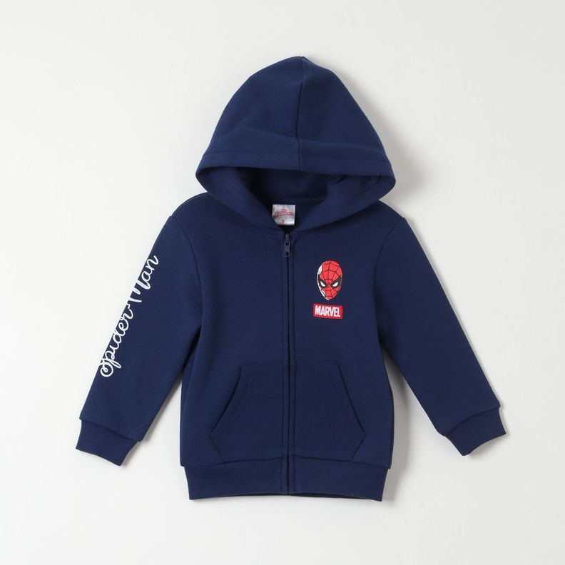 Poleron Niño Spiderman Cool Back Azul Marvel-0