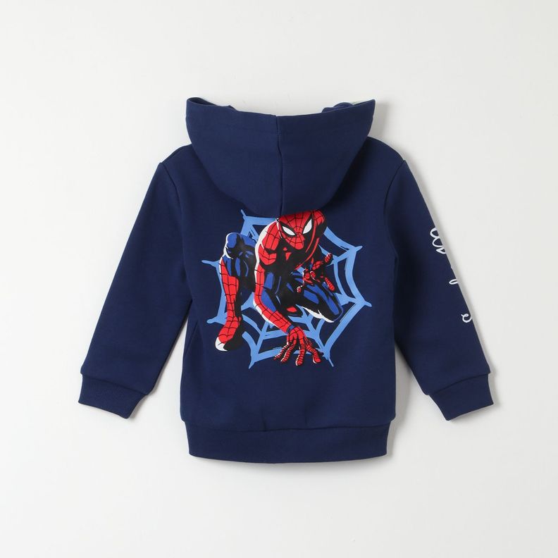 Poleron Niño Spiderman Cool Back Azul Marvel-2