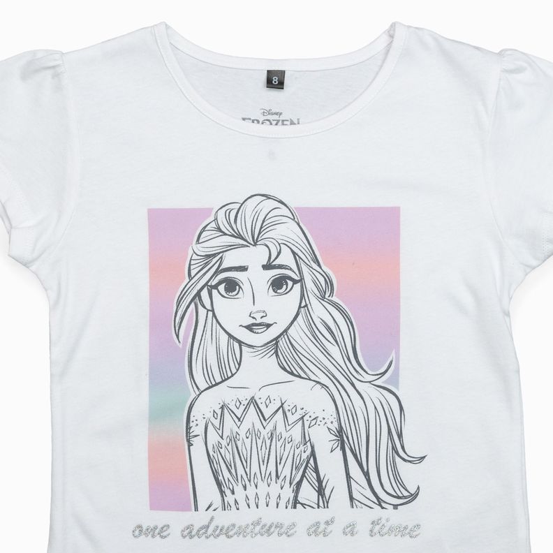 Polera Niña Frozen Time Blanco Disney-3