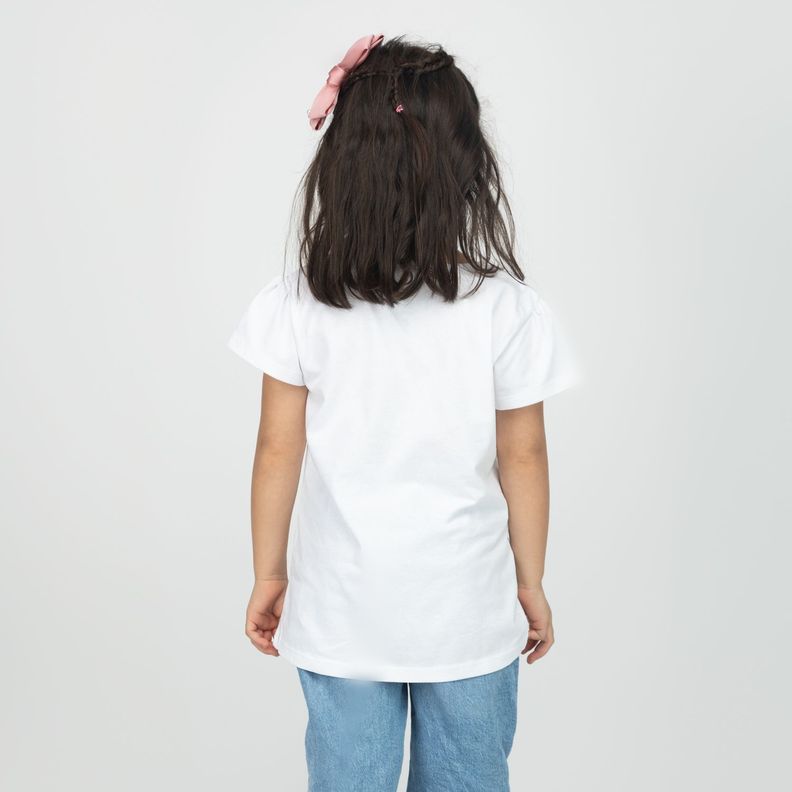 Polera Niña Frozen Time Blanco Disney-2