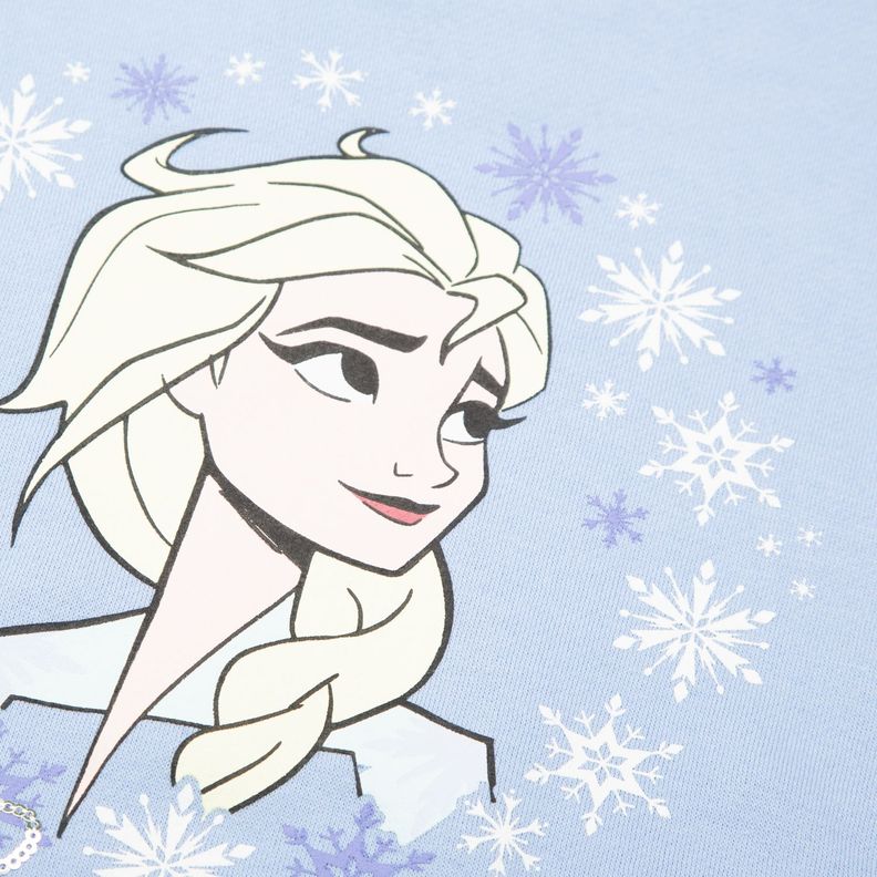 Poleron Niña Frozen Dichosa Elsa Celeste Disney-2