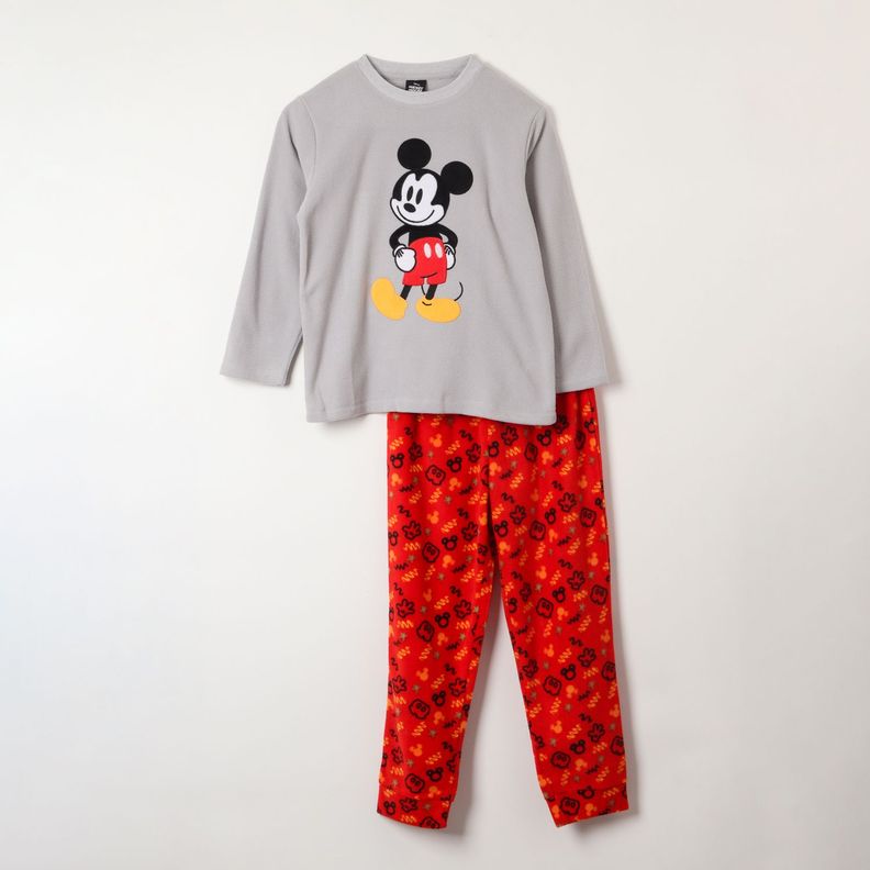 Pijama Polar Niño Mickey Pose Rojo Disney-0