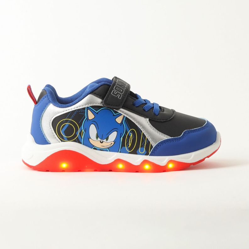 Zapatilla Con Luces Niño Challenging Azul Sonic-0