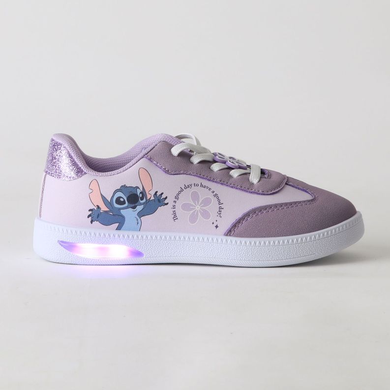 Zapatilla Luces Nina Flor Lilo & Stitch Morado Disney