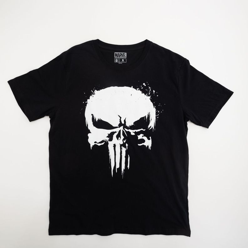 Polera Hombre Marver Calavera Negro Marvel-0