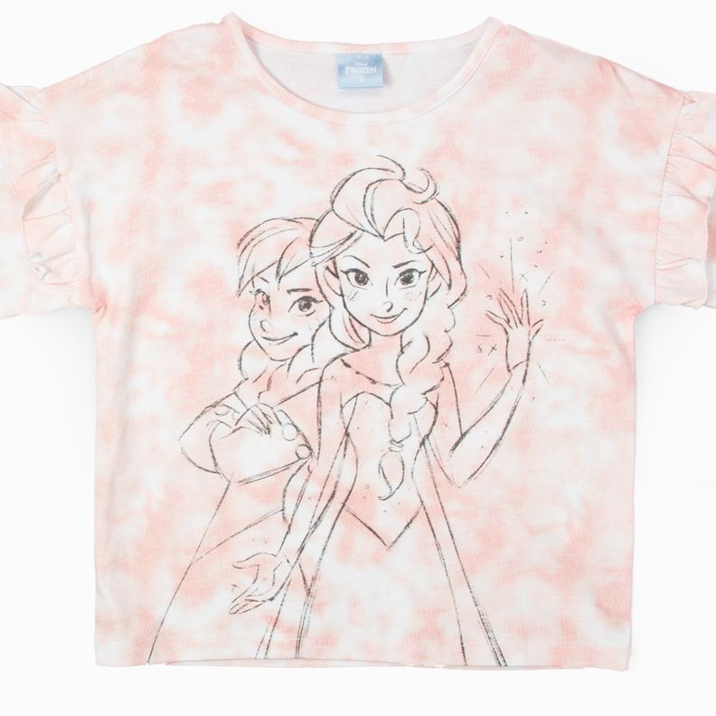 Polera Manga Larga Niña Frozen Hermanas Rosado Disney-2