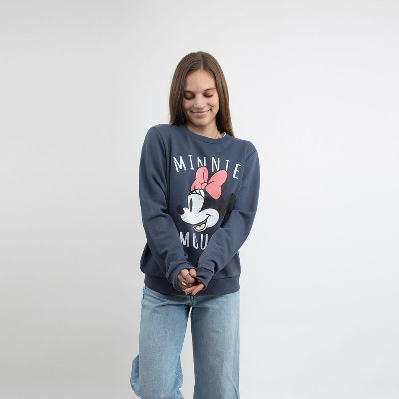 Poleron Mujer Minnie Vintage Azul Disney-0