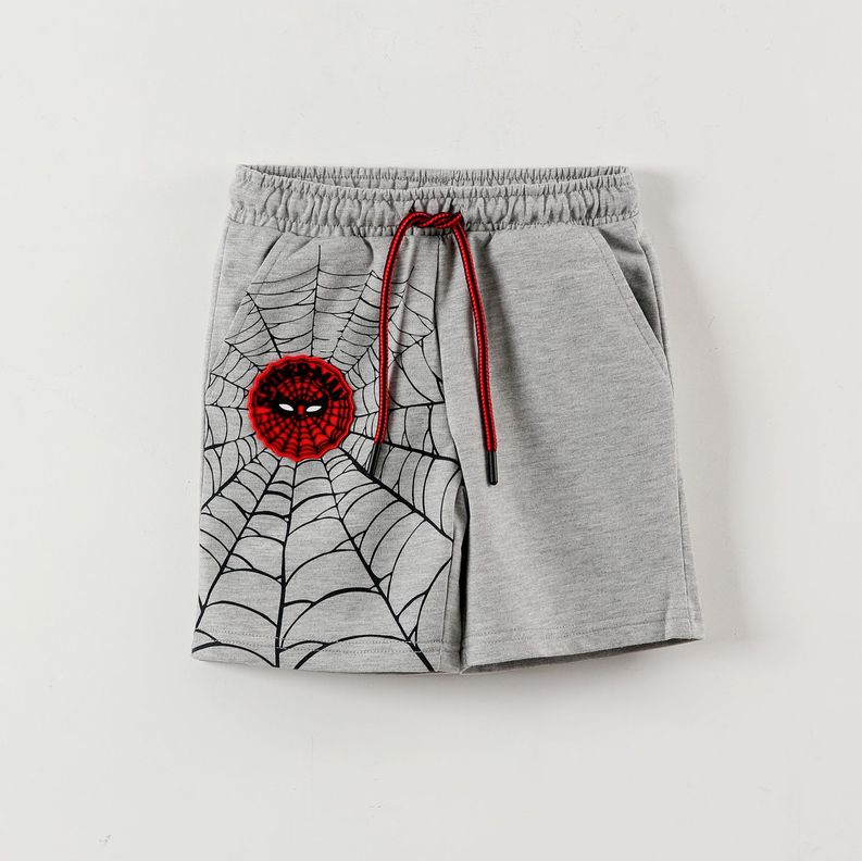 Short Niño Telaraña Spiderman I Gris Marvel-0