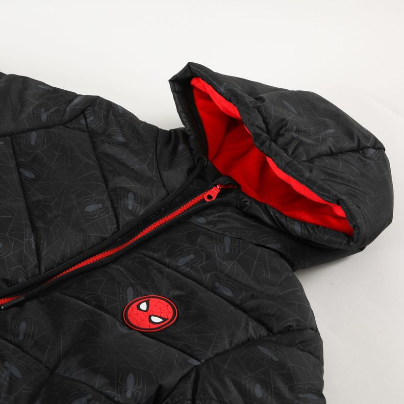 Parka Niño Spiderman Telarañas Negro Marvel-2