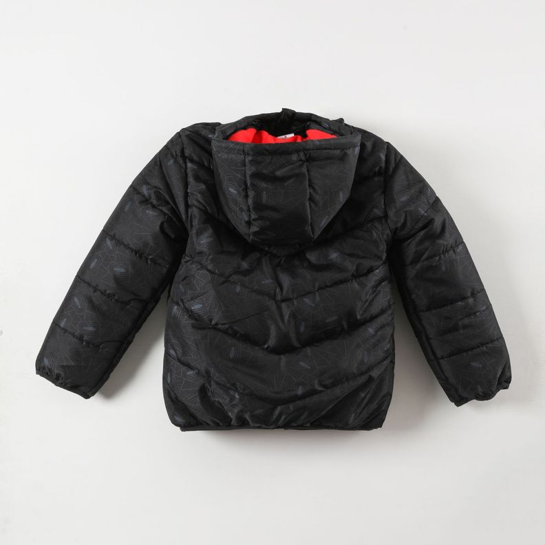 Parka Niño Spiderman Telarañas Negro Marvel-3