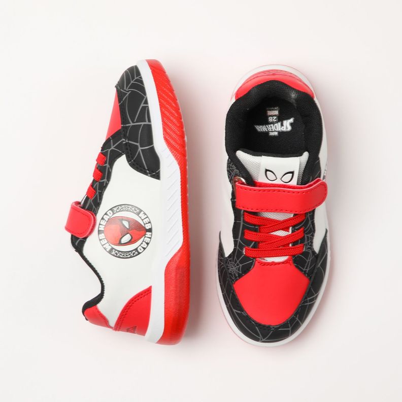 Zapatilla Con Luces Niño Sello Spiderman Blanco Marvel-3