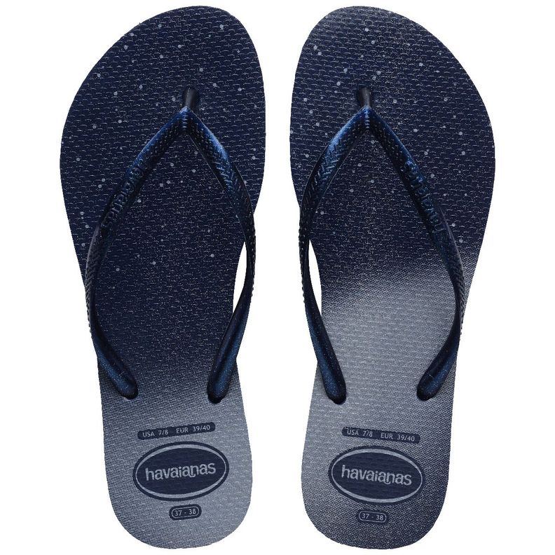 Sandalia Mujer Slim Gloss Azul Havaianas-0