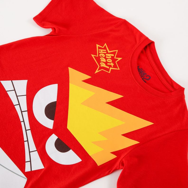 Pijama Corto Niño Furia Intensamente Rojo Disney-1