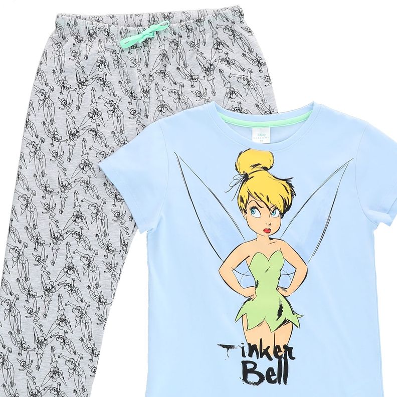 Pijama Niña Tinkerbell Decidida Azul Disney-2