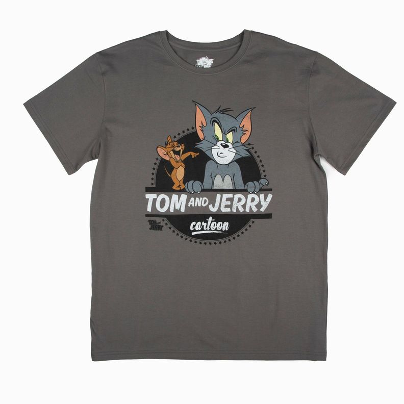 Polera Manga Corta Hombre Dia de los Enamorados Tom y Jerry-0
