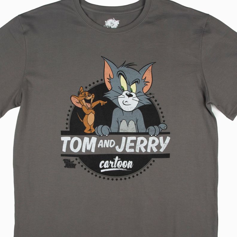 Polera Manga Corta Hombre Dia de los Enamorados Tom y Jerry-1