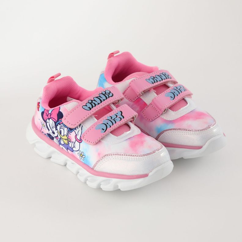 Zapatilla Con Luces Niña Colores Minnie Rosado Disney-1