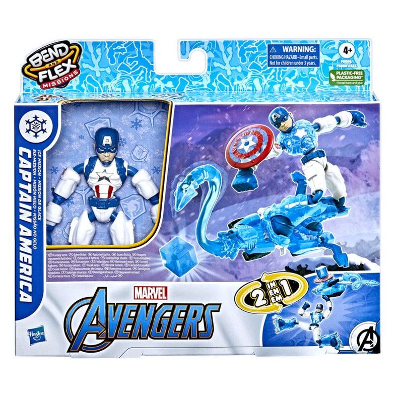 Figura Marvel Bend And Flex Missions Capitan America-1