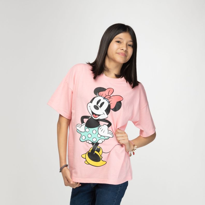 Polera Niña Bailando Minnie Rosa Disney-1