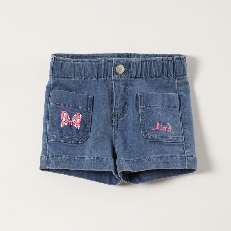 Short Niña Bolsillo Minnie Denim Disney-0