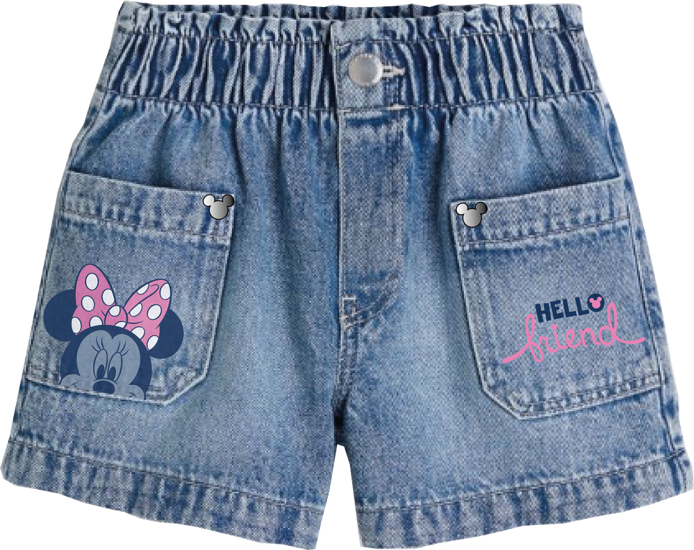 Short Niña Bolsillo Minnie Denim Disney-2