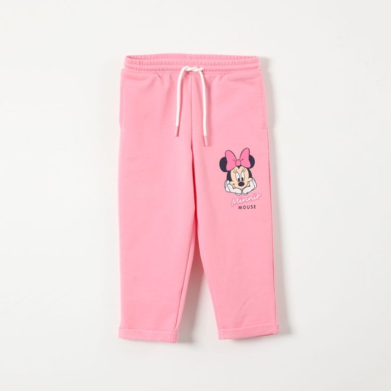 Pantalon de Buzo Niña Minnie Rosado Disney-0